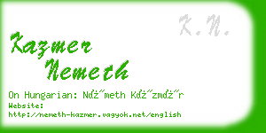 kazmer nemeth business card